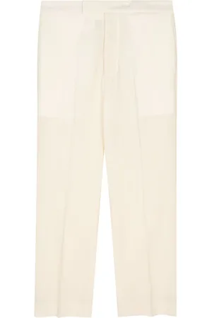 SAPIO Pressed-crease wool tapered trousers