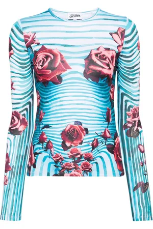 Jean Paul Gaultier Morphing floral-print blouse