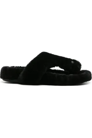 Loewe Ease shearling flip flops
