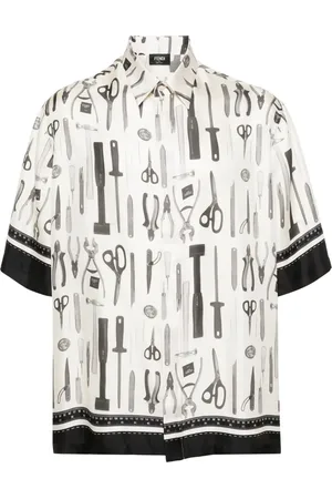Fendi Graphic-print silk shirt