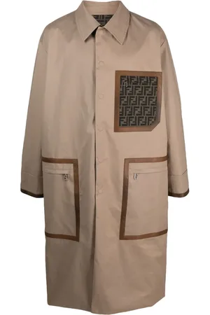 Fendi Button-up mid-length trench coat