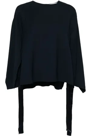 ERIKA CAVALLINI Side-slit cady blouse