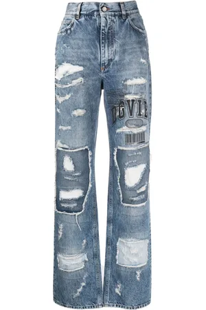 Dolce & Gabbana Distressed straight-leg jeans