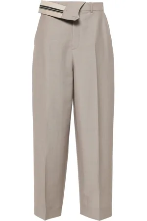 Fendi Pressed-crease straight trousers