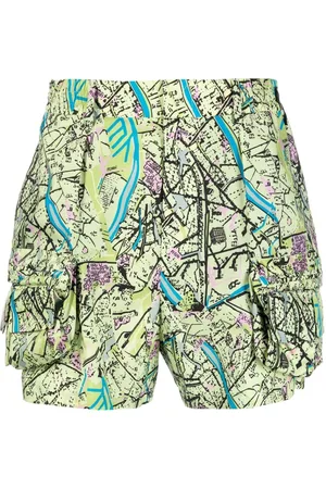 Fendi Map-print cargo shorts