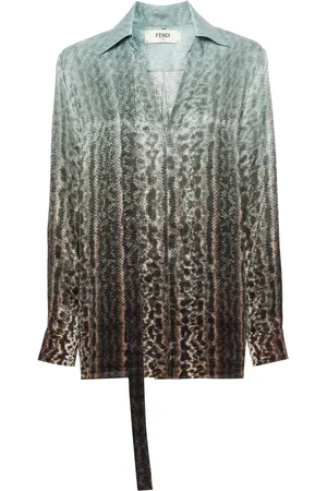 Fendi Animal-print silk shirt