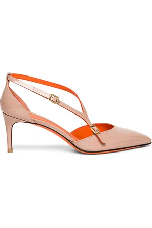 santoni Pointed-toe leather pumps