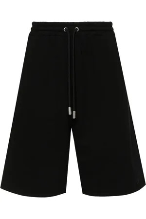 OFF-WHITE Logo-embroidered cotton shorts