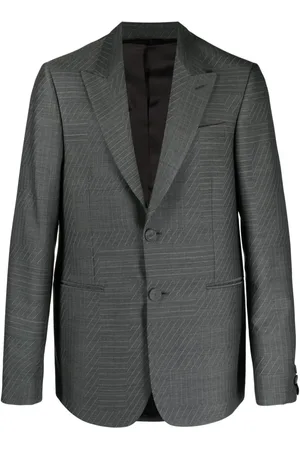 Fendi Striped single-breasted wool blazer