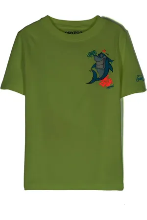 MC2 SAINT BARTH Shark-print cotton T-shirt