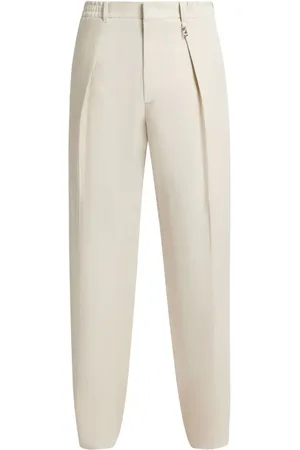 Fendi Pintuck-detail straight-leg trousers
