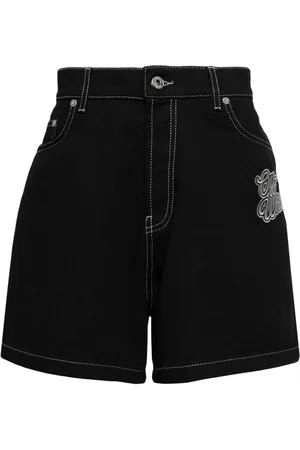 OFF-WHITE Logo-appliqué denim shorts