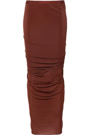 Rick Owens Shrimp ruched-detail skirt