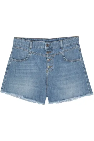Liu Jo Fringe-detail denim shorts
