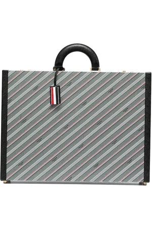Thom Browne Logo-print striped briefcase