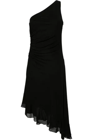 Twin-Set Drape-detail one-shoulder dress