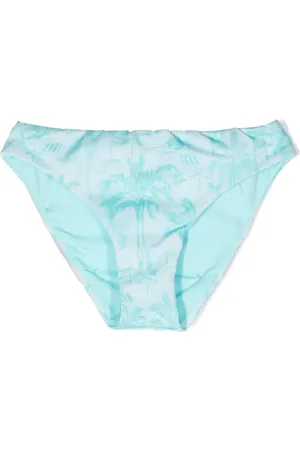 MC2 SAINT BARTH Bow-detail illustration-print bikini bottom