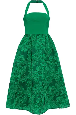 Woolrich tiered poplin midi dress - Green