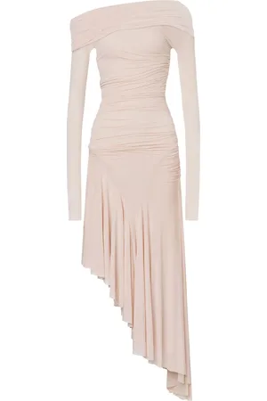 Serafini Draped asymmetric midi dress
