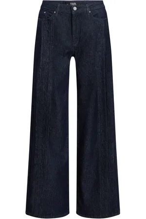 Karl Lagerfeld Mid-rise wide-leg jeans