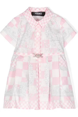 Versace Kids Medusa Head A-line dress - Pink