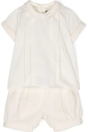 LA STUPENDERIA Pleat-detailing shorts set