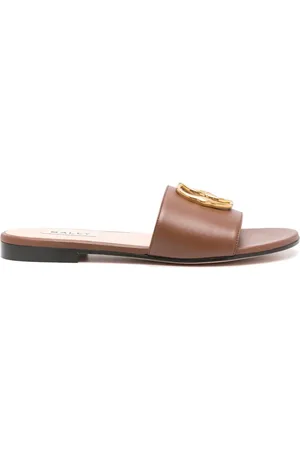 Bally Emblem-plaque leather slides