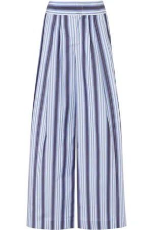 Alberta Ferretti Wide-leg striped trousers