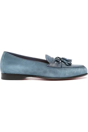 santoni Andrea suede loafers