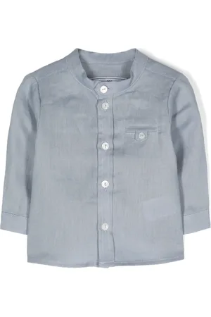 Tartine Et Chocolat Decorative button-detail linen shirt