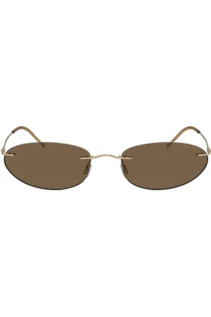 Giorgio Armani Rimless oval-frame sunglasses