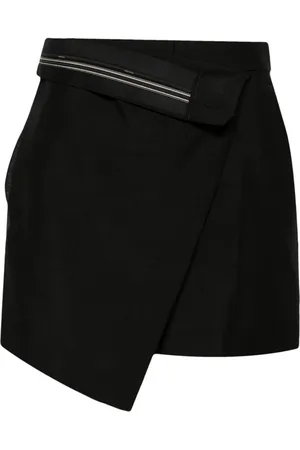 Fendi Folded-waist wrap shorts