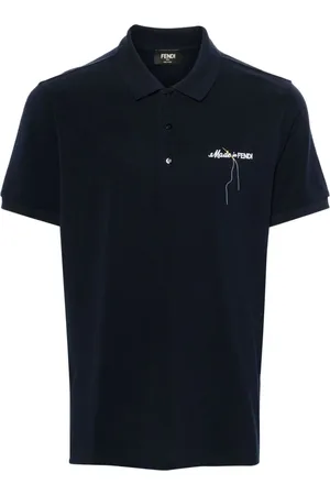 Fendi Logo-embroidered cotton polo shirt