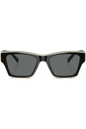 Tory Burch Contrasting rectangle-frame sunglasses