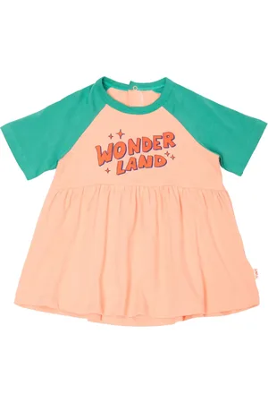 Tiny Cottons Logo-print flared dress
