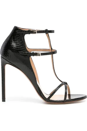 Francesco Russo 105mm snakeskin-effect sandals