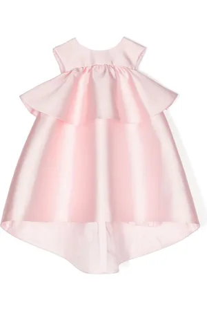 HUCKLEBONES LONDON Bow-detail satin midi dress