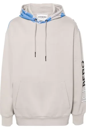 Iceberg Illustration-print knitted hoodie