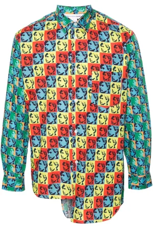 Comme des Garçons Andy Warhol-print asymmetric shirt