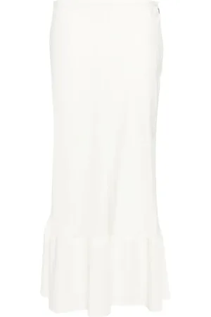 LEMAIRE Semi-sheer A-line midi skirt