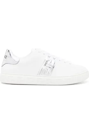 VERSACE Greca-detail leather sneakers