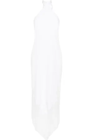 ‎Taller Marmo‎ Halterneck fringed maxi dress