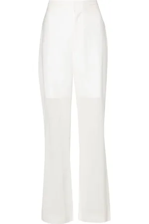 Victoria Beckham Semi-sheer straight-leg trousers