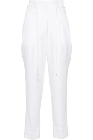 PESERICO SIGN Pleat-detail cropped trousers