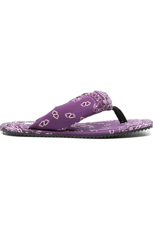 The Attico Bandana-print flat slides