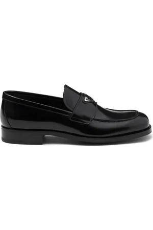 Prada Logo plaque loafers