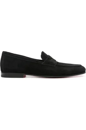 santoni Carlo suede loafers