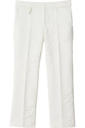 Burberry Embroidered straight-leg trousers