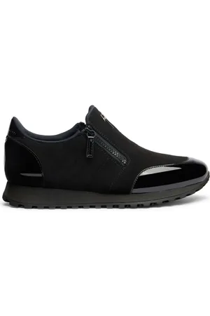 Giuseppe Zanotti Idle Run grained leather zip-up loafers - Black