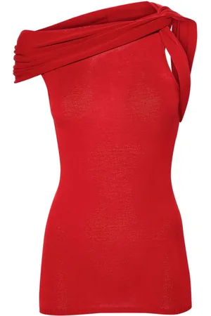 Rick Owens Twisted-neckline knitted tank top